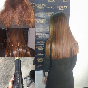 Lissage et lisseur brésilien des cheveux aux protéines de kératine - (sans formol - zéro formaldéhyde) Réducteur de volume, sans frisottis Traitement professionnel au Botox